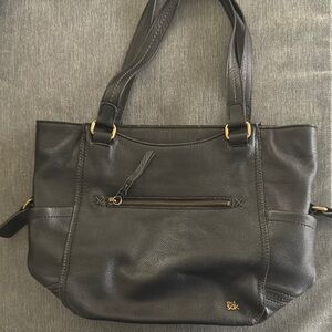 The Sak Black Leather Tote Bag